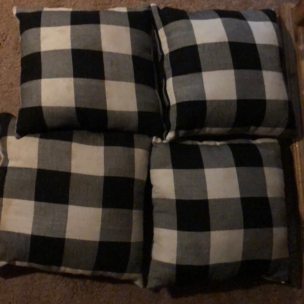 12x12 pillows. Set of 4.